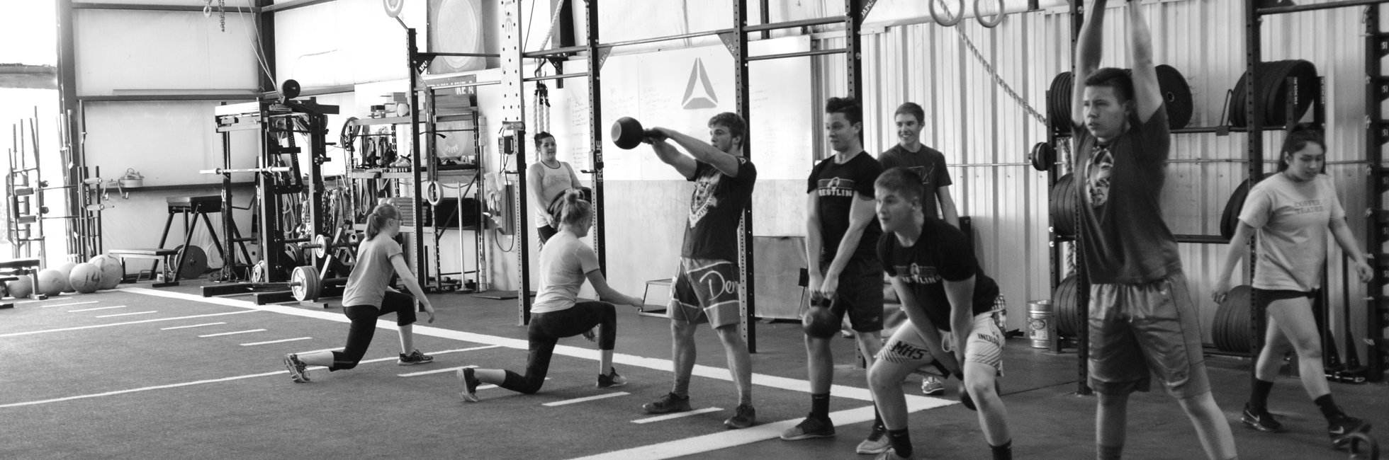 Group of teens training together