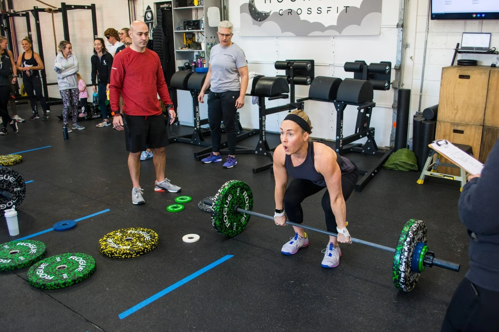 Athlete performing a clean lift